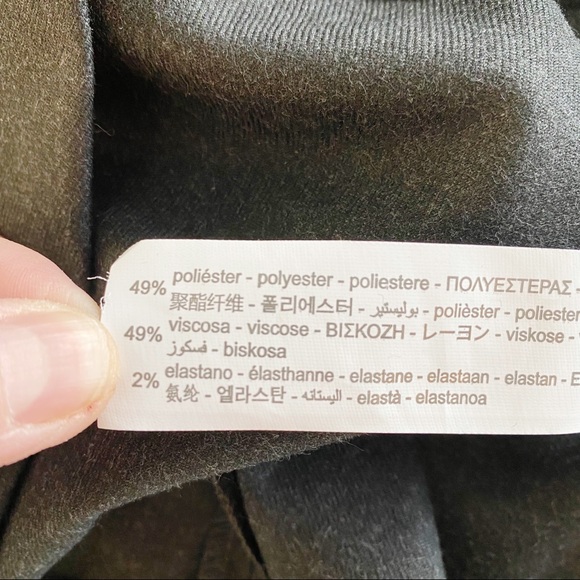 ZARA Ruched Side Charcoal Gray Midi Pencil Skirt Medium Classic Trendy - Picture 9 of 15